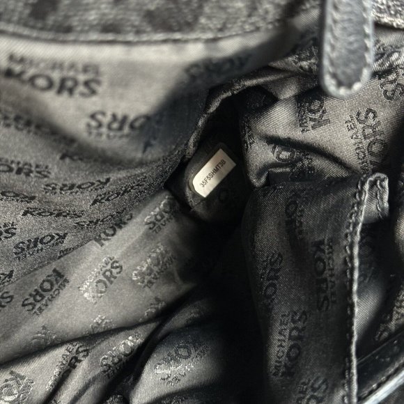 Michael Kors Black Gray MK Logo Hamilton Signature Tote Handbag Purse Authentic - Picture 16 of 16